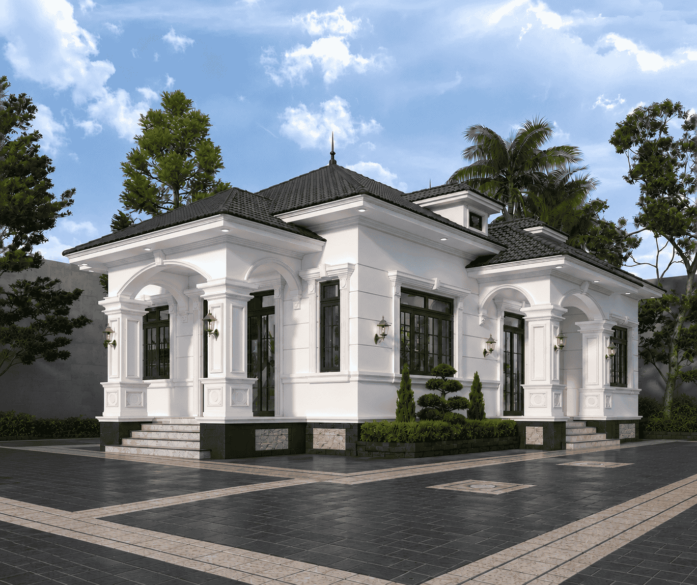 Desain rumah american classic mewah