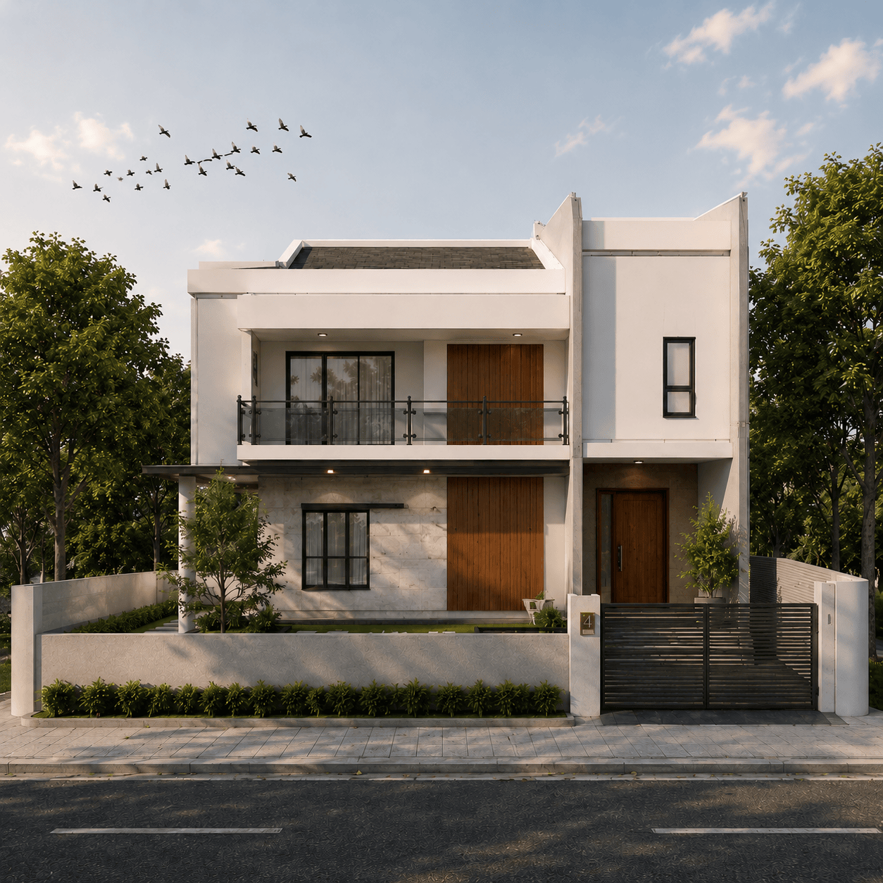 Desain rumah modern minimalis bersih