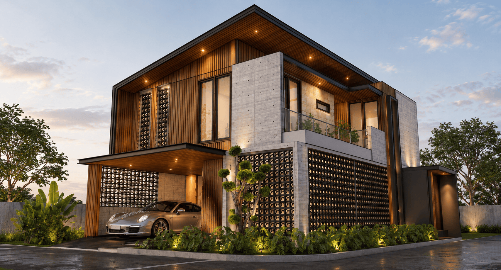 Desain rumah modern minimalis bersih