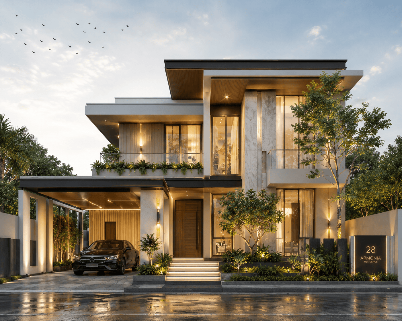 Desain rumah modern minimalis bersih