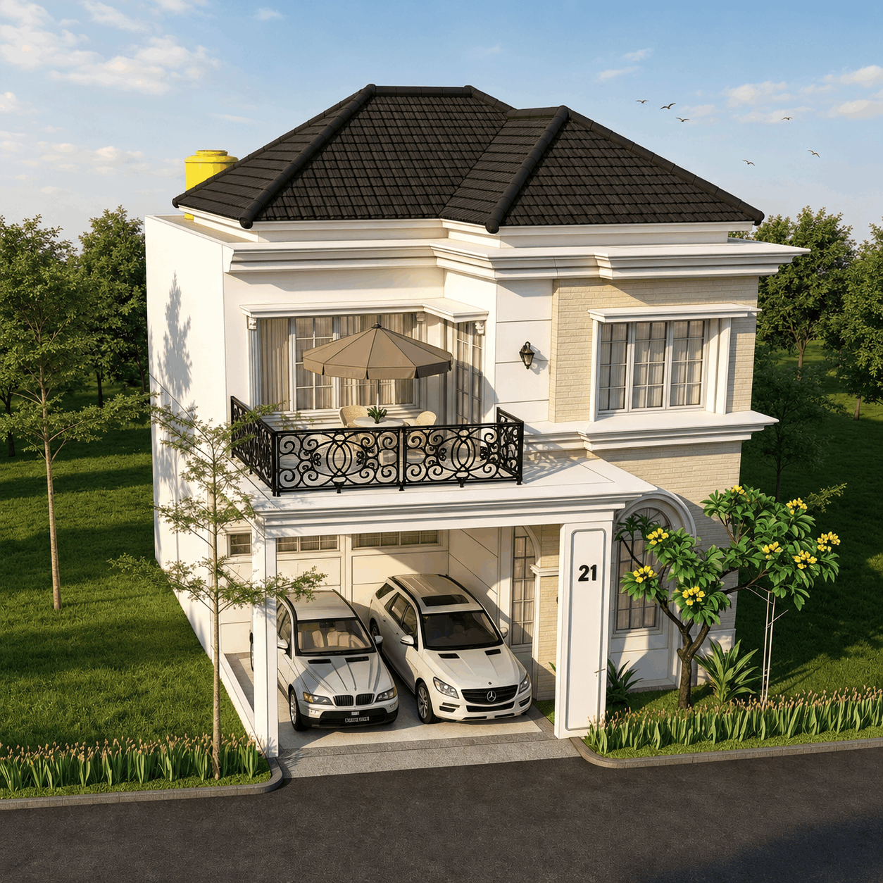Desain rumah gaya japandi