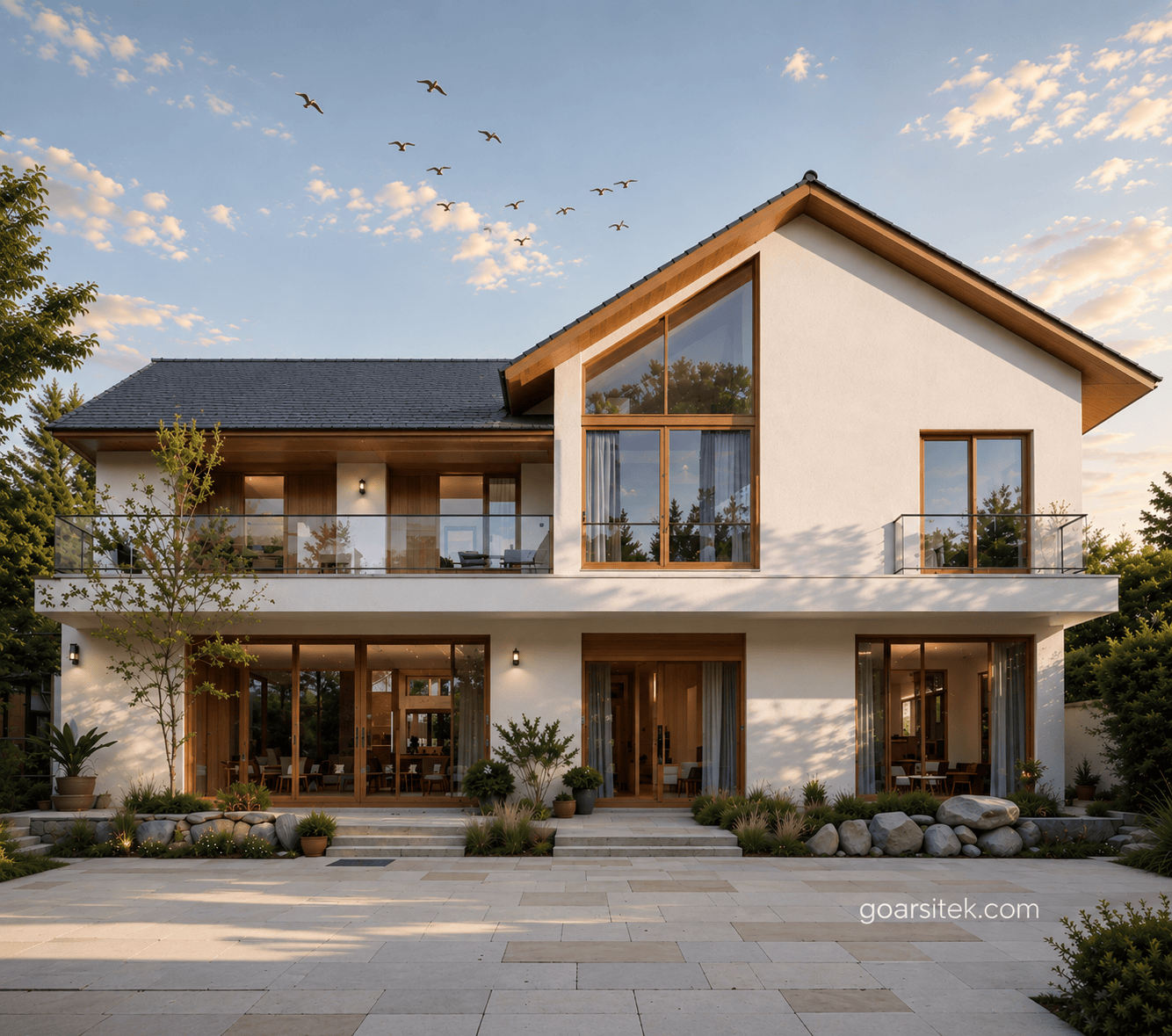 Desain rumah japandi natural zen