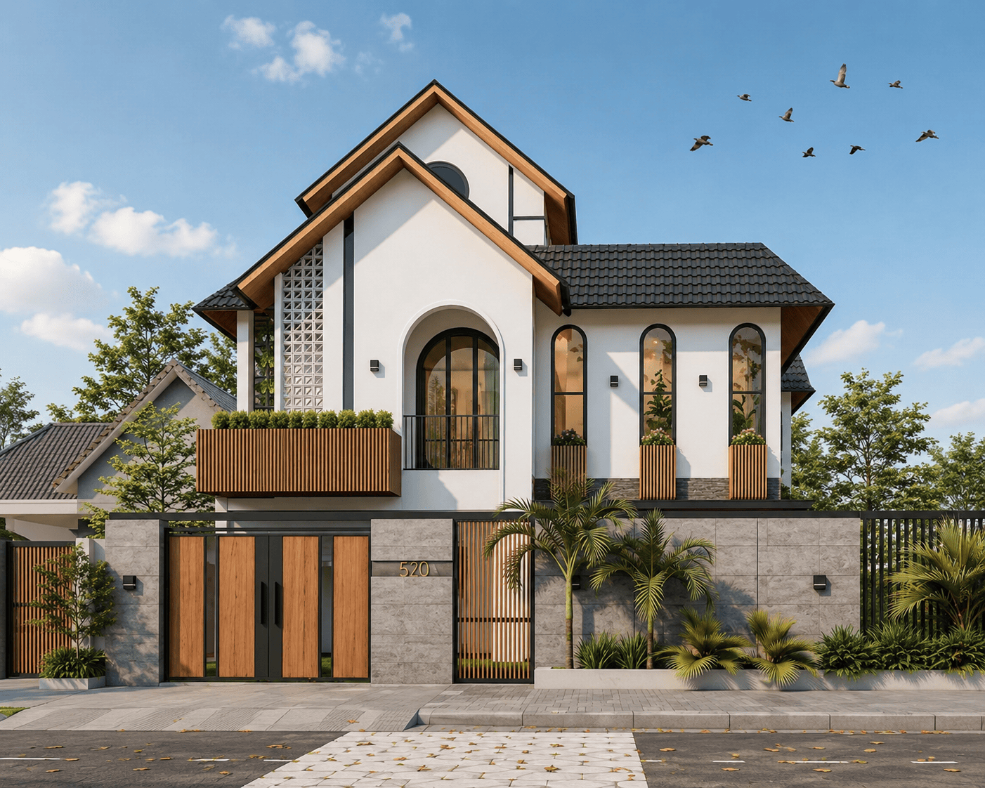 Desain rumah japandi natural zen