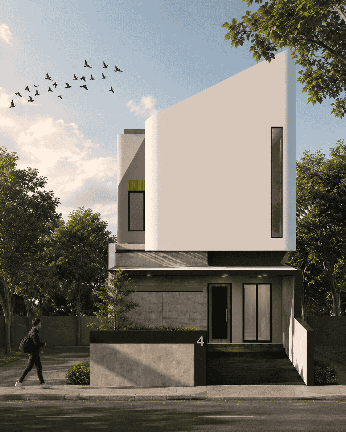 Desain rumah mediterania elegan
