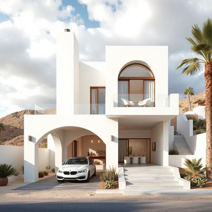 Desain rumah mediterania mewah