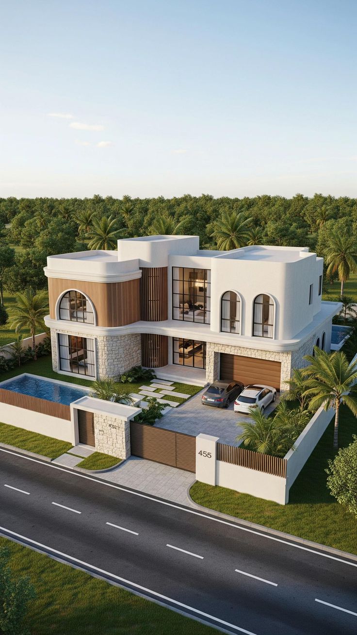 Desain rumah mediterania mewah