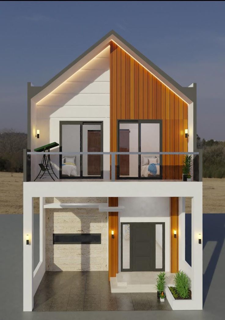 Desain rumah scandinavian natural