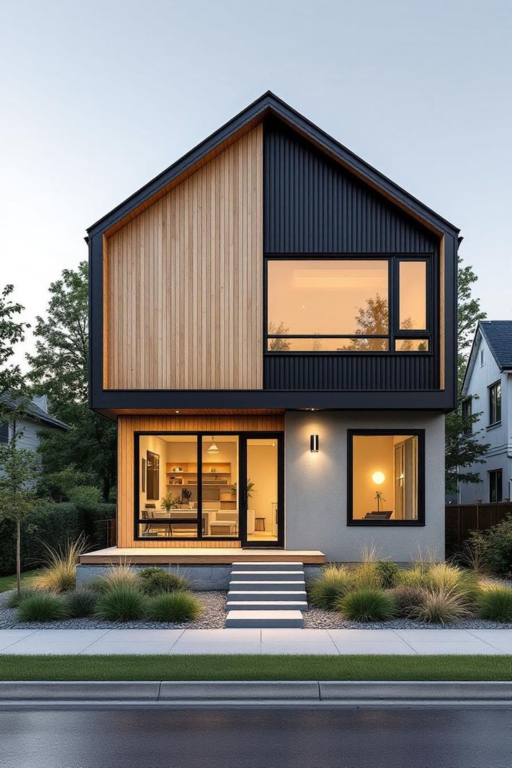 Desain rumah scandinavian natural