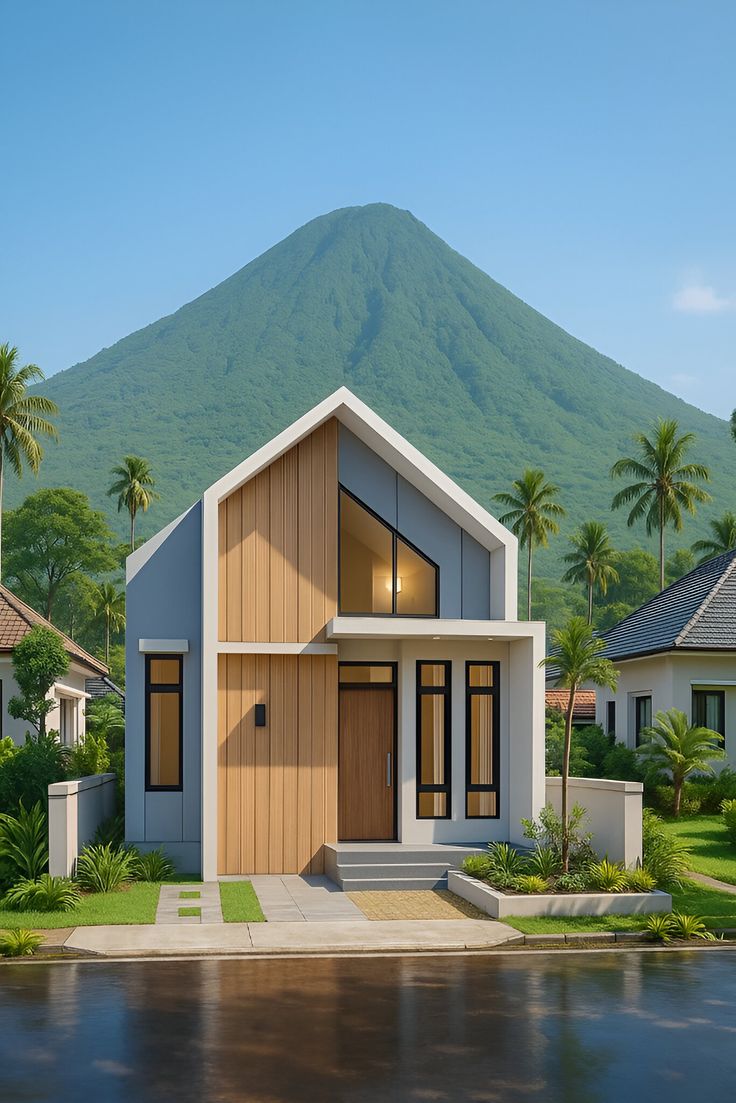 Desain rumah scandinavian natural