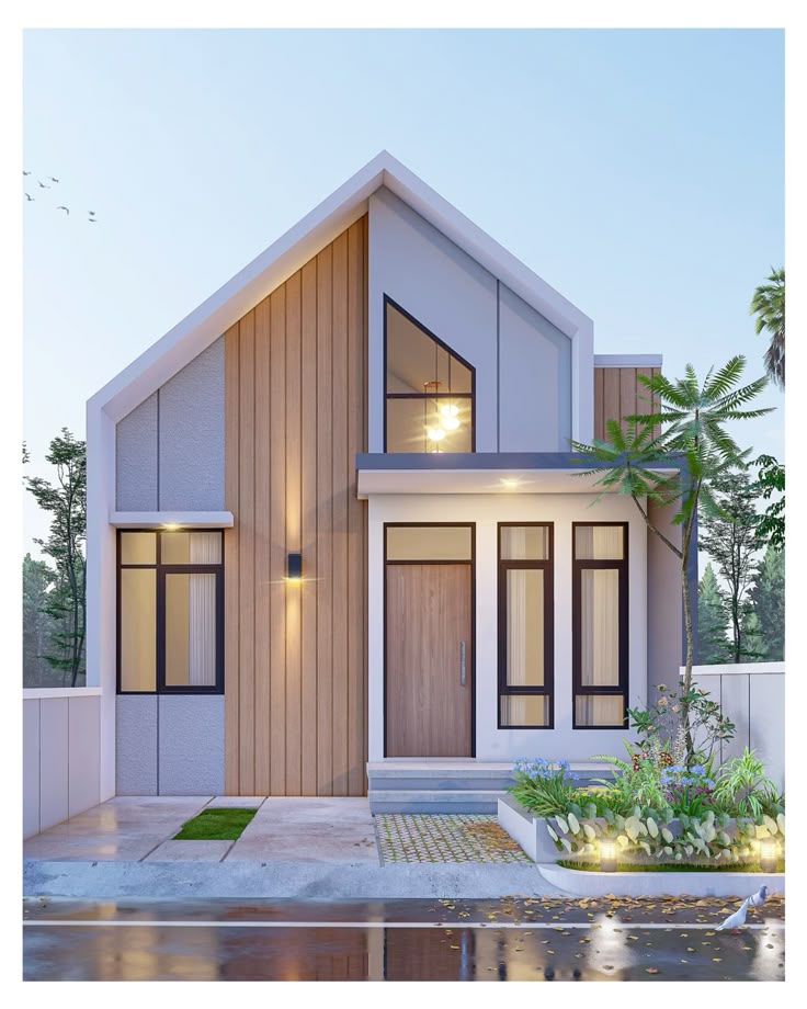 Desain rumah scandinavian natural