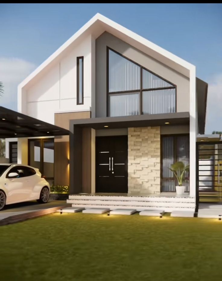 Desain rumah scandinavian natural