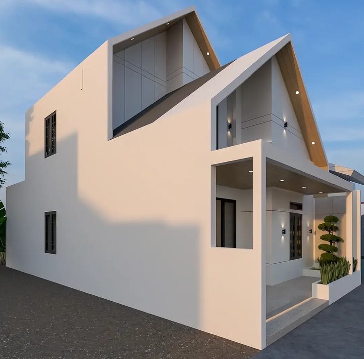 Desain rumah scandinavian natural