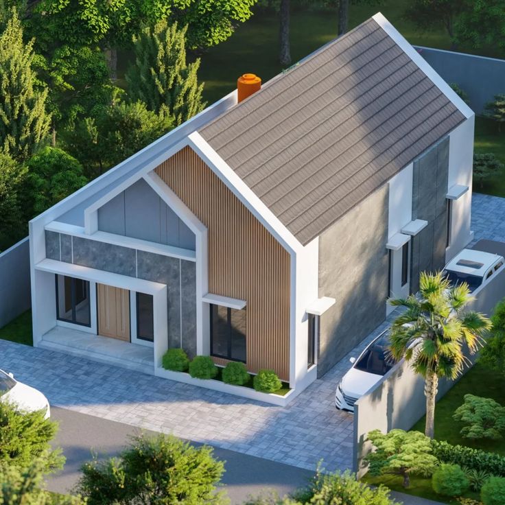 Desain rumah scandinavian natural